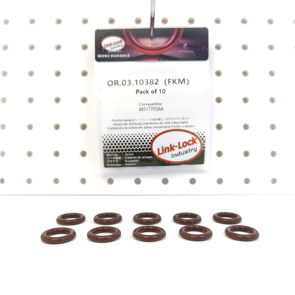 LINK-LOCK 10PCS OR.03.10382 FKM Viton Sealing O-Ring Kit of Turbocharger Oil Drain 68517705AA  For JEEP-EFC EFH For RAM-EFC EFH
