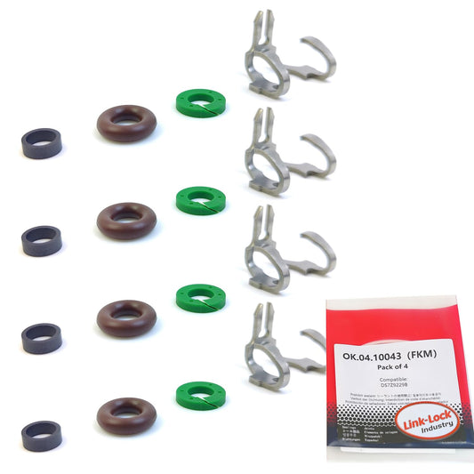 LINK-LOCK 4Set OK.04.10043 fuel injector repair kit DS7Z9229B with FKM Viton O-RING For FORD 1.5T EcoBooST CAF4