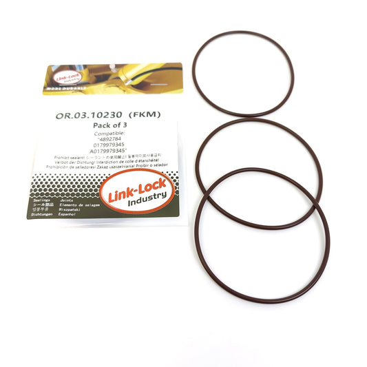 LINK-LOCK 3PCS OR.03.10230 FKM Viton Sealing O-Ring Kit of Fuel filter 4892784 0179979345 A0179979345 For MERCEDES-BENZ-OM471 OM473 For MTU-6R1300C20