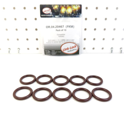 LINK-LOCK 10PCS OR.04.20467 FKM Viton Sealing O-Ring Kit of Turbochager Oil Line 7502263 for SAAB