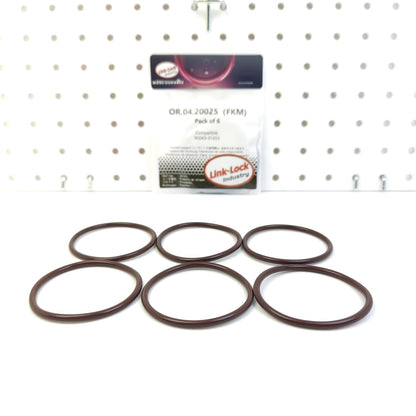 LINK-LOCK 6PCS OR.04.20025 FKM Viton Sealing O-Ring Kit of Water Pump 90043-01253 for DAIHATSU for TOYOTA
