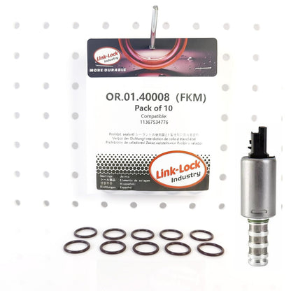 LINK-LOCK 10PCS FKM Viton OR.01.40008 Engine VVT solenoid valve O-RING gasket 11367534776 for BMW N13 N12 N14 N16 N18
