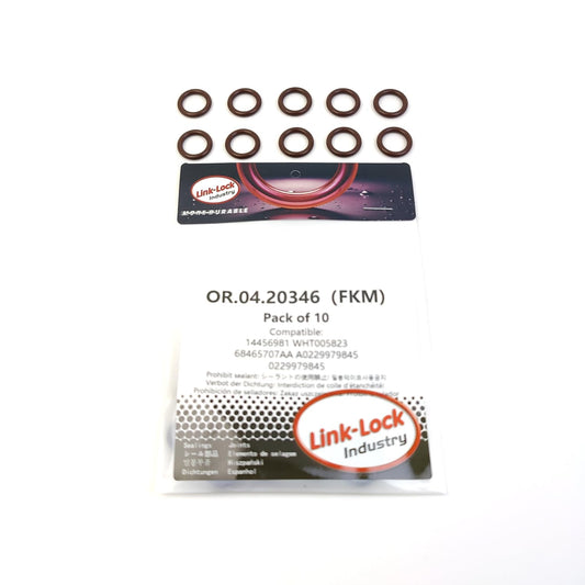 LINK-LOCK 10PCS OR.04.20346 FKM Viton Sealing O-Ring Kit of Coolant Pipe 14456981 WHT005823 68465707AA A0229979845 0229979845 for AUDI for JEEP for MERCEDES-BENZ