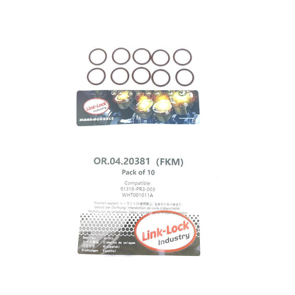 LINK-LOCK 10PCS OR.04.20381 FKM Viton Sealing O-Ring Kit of Water Connector / Charger 91319-PR3-003 WHT001011A for HONDA for VW