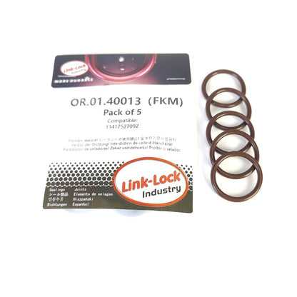 LINK-LOCK 5PCS FKM Viton OR.01.40013 Engine Oil pump conduit O-RING gasket 11417527092 for BMW N52 N54 N53 N55