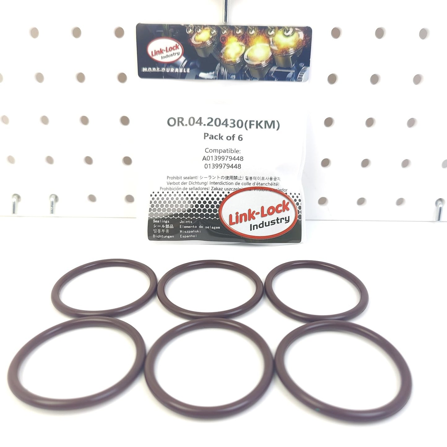 LINK-LOCK 6PCS OR.04.20430 FKM Viton 42×4.5 Sealing Universal O-Ring Kit A0139979448 0139979448 for MERCEDES-BENZ