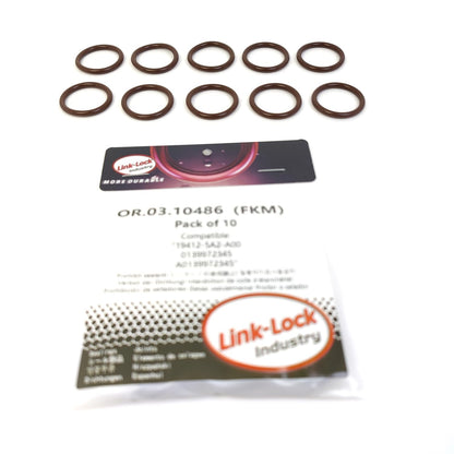 LINK-LOCK 10個入り OR.03.10486 FKMバイトン製 インテークマニホールド用Oリングキット 19412-5A2-A00 0139972345 A0139972345 HONDA用 MERCEDES-BENZ用