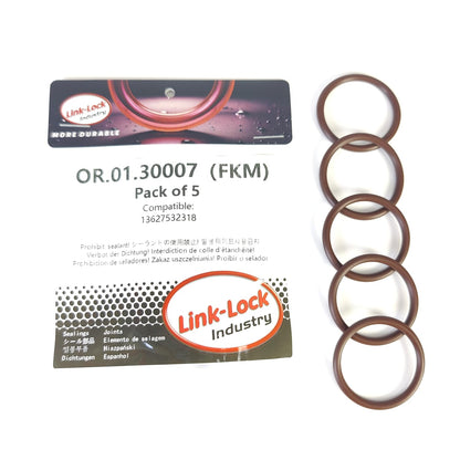 LINK-LOCK 5PCS FKMバイトン OR.01.30007 エンジンインテークパイプOリング 13627532318 BMW N54 N51 N52 N53 N55 M52 M54用