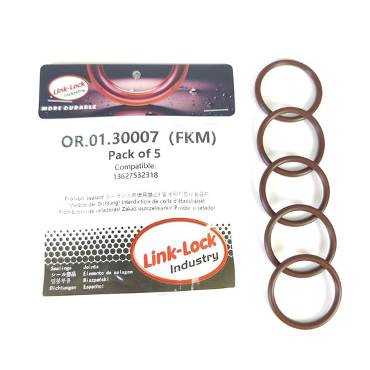 LINK-LOCK 5PCS FKMバイトン OR.01.30007 エンジンインテークパイプOリング 13627532318 BMW N54 N51 N52 N53 N55 M52 M54用