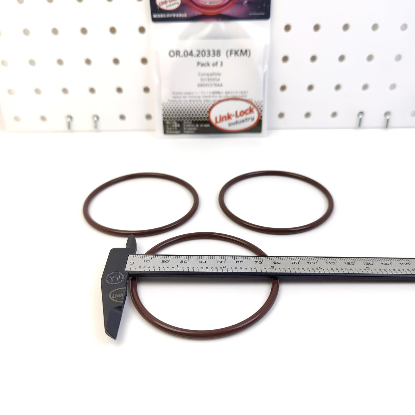 LINK-LOCK 3PCS OR.04.20338 FKM Viton Sealing O-Ring Kit of Oil Filter 55185954 68095378AA for JEEP