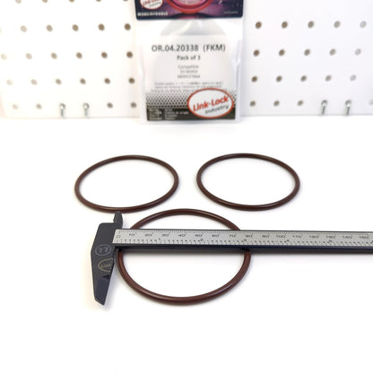 LINK-LOCK 3PCS OR.04.20338 FKM Viton Sealing O-Ring Kit of Oil Filter 55185954 68095378AA for JEEP