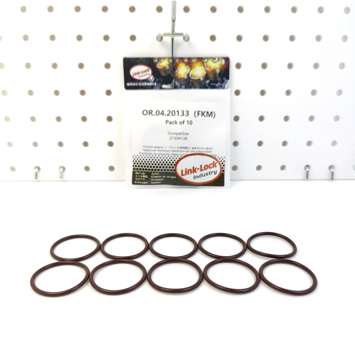 LINK-LOCK 10PCS OR.04.20133 FKM Viton Sealing O-Ring Kit of Engines Lubricating System 21594138 for VOLVO for PENTA