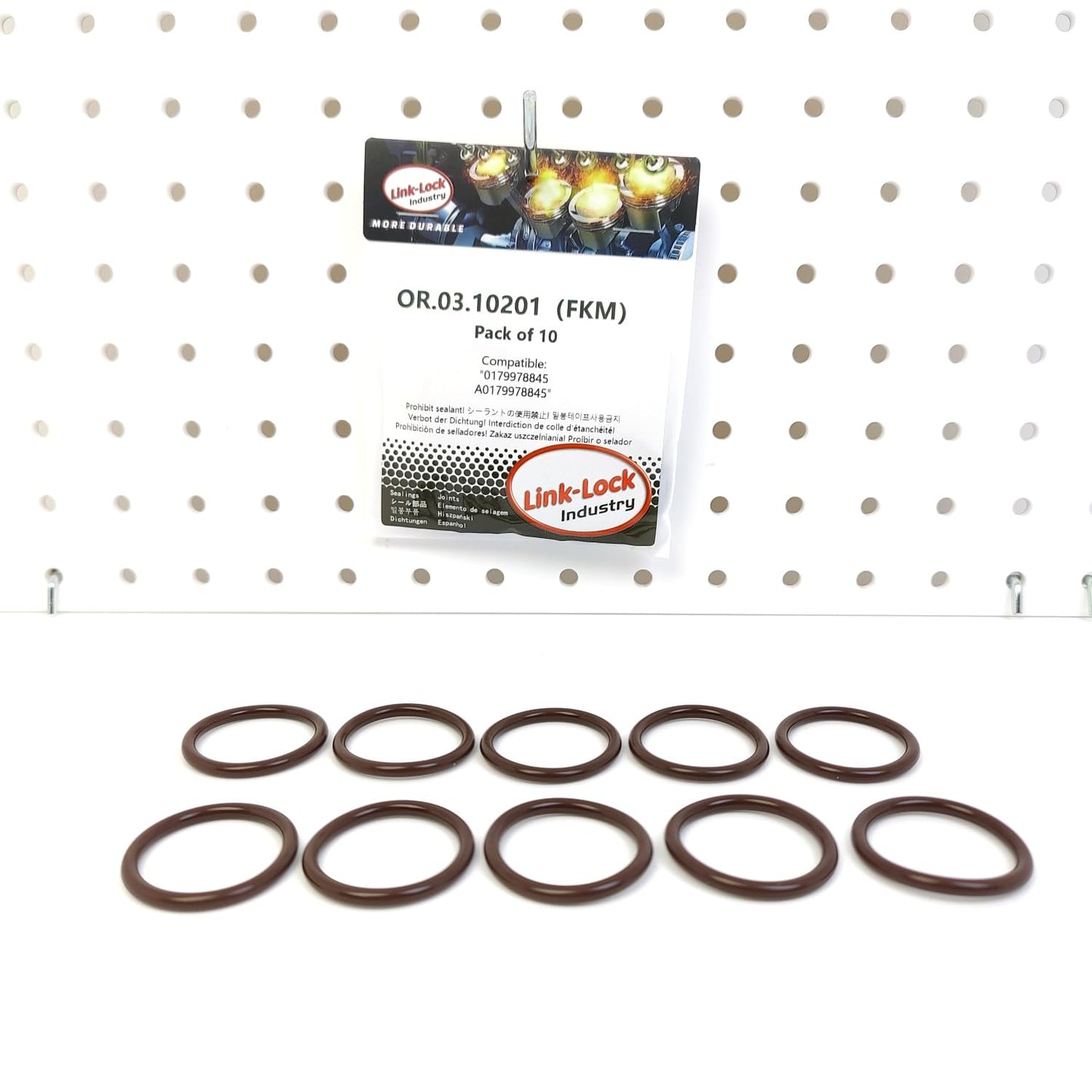 LINK-LOCK 10PCS OR.03.10201 FKM Viton Sealing O-Ring Kit of Common rail fuel injectors 0179978845 A0179978845 For MERCEDES-BENZ-OM472 OM473 For MTU-6R1100 6R1300