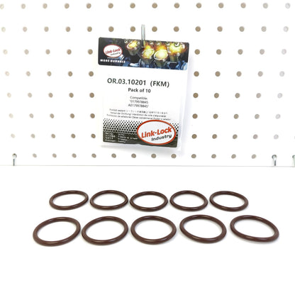 LINK-LOCK 10PCS OR.03.10201 FKM Viton Sealing O-Ring Kit of Common rail fuel injectors 0179978845 A0179978845 For MERCEDES-BENZ-OM472 OM473 For MTU-6R1100 6R1300