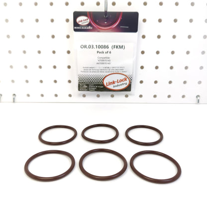 LINK-LOCK 6個組 OR.03.10086 FKMバイトン製 エンジンオイルクーラー用Oリングキット 4709970145 A4709970145 MERCEDES-BENZ-OM470用 FUSO(MITSUBISHI)-6R20 OM470用 MTU-6R1100C11 6R1100C31用