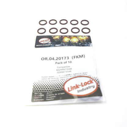LINK-LOCK 10個入り OR.04.20173 FKM Viton シーリングOリングキット クーラントパイプ用 A0299973548 0299973548 MERCEDES-BENZ用