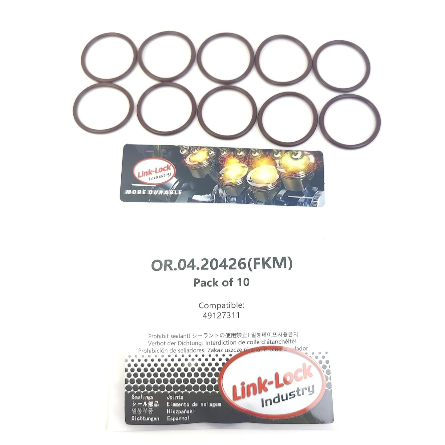 LINK-LOCK 10PCS OR.04.20426 FKM Viton 26.5×2.5 Sealing Universal O-Ring Kit 49127311 for VAG