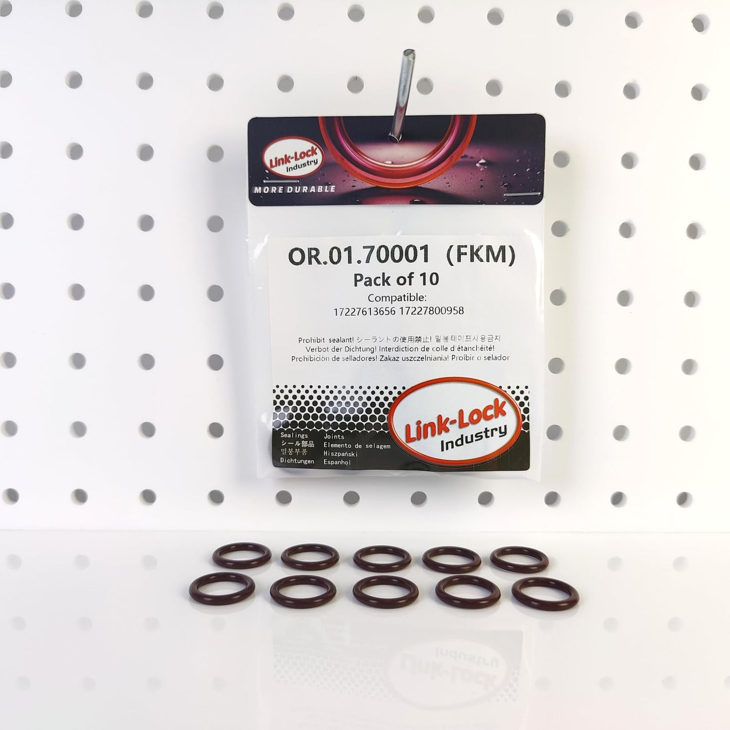LINK-LOCK 10PCS FKM Viton OR.01.70001 O-RING gasket for transmission cooling pipe 17227613656 17227800958 for BMW /MINI /RR54 N55 S55 S65