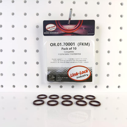 LINK-LOCK 10PCS FKM Viton OR.01.70001 O-RING gasket for transmission cooling pipe 17227613656 17227800958 for BMW /MINI /RR54 N55 S55 S65