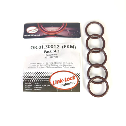 LINK-LOCK 5PCS FKM Viton OR.01.30012 Engine intake pipe O-RING 13717787197 for BMW N47 M47 N54 N57 M57