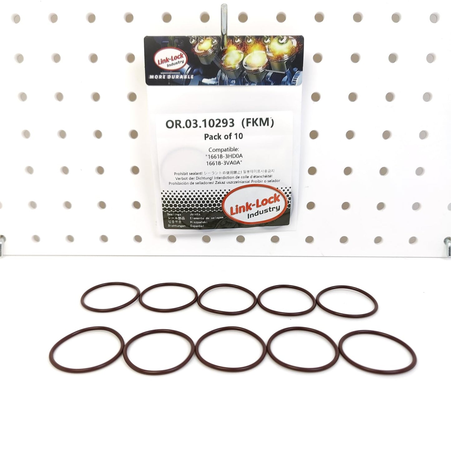 LINK-LOCK 10PCS OR.03.10293 FKM Viton Sealing O-Ring Kit of Fuel Pump 16618-3HD0A 16618-3VA0A For NISSAN-HR12DDR KR20DDET VR30DDTT HR12DR VQ35DD