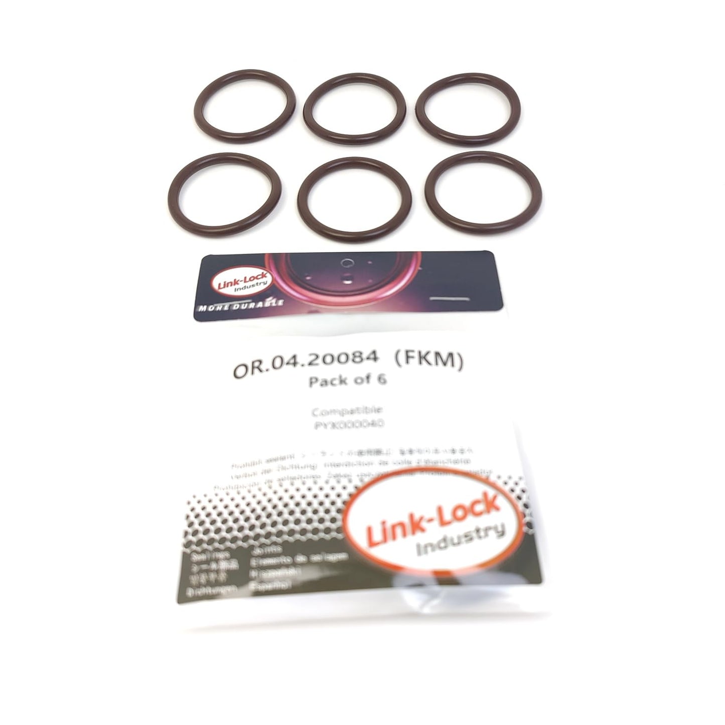 LINK-LOCK 6個組 OR.04.20084 FKMバイトン製 シーリングOリングキット エンジンクーラントパイプ用 LAND ROVER用 PYX000040