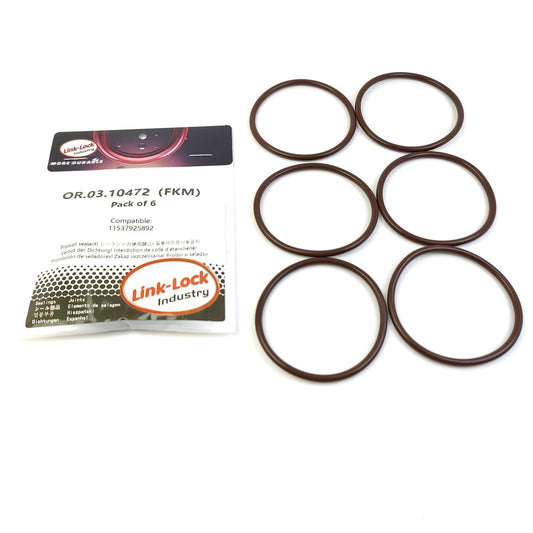 LINK-LOCK 6PCS OR.03.10472 FKM Viton 54.3×3.6 Sealing Universal O-ring Kit 11537925892 For BMW