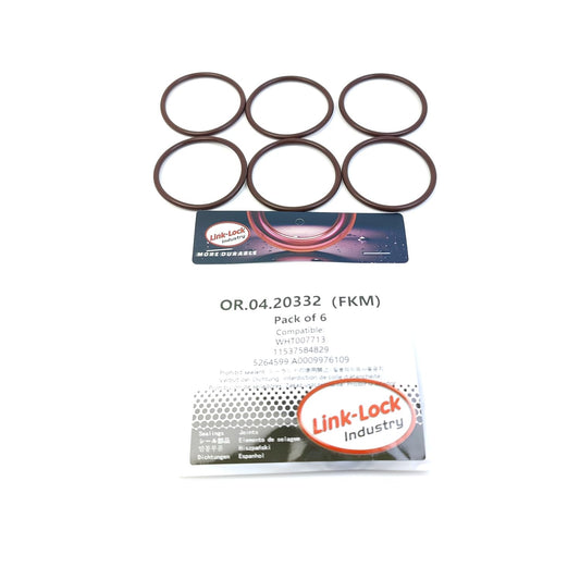 LINK-LOCK 6PCS OR.04.20332 FKM Viton Sealing O-Ring Kit of Thermostat WHT007713 11537584829 5264599 A0009976109 for AUDI for BMW for FORD for MERCEDES-BENZ