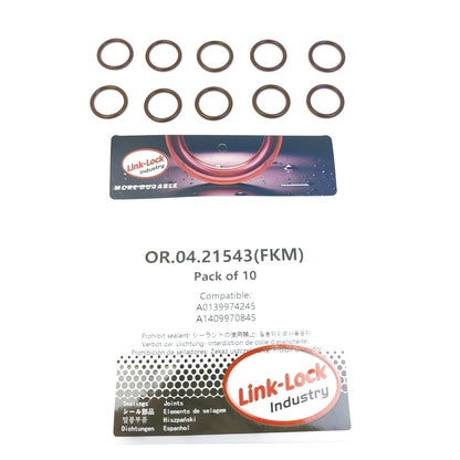 LINK-LOCK 10PCS OR.04.21543 FKM Viton Sealing O-Ring Kit A0139974245 A1409970845 of Refrigerant line For MERCEDES-BENZ-W204-M272 M271 W212-M271 M272 M276