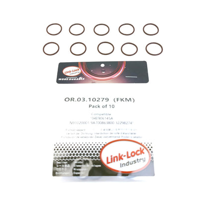 LINK-LOCK 10PCS OR.03.10279 FKM Viton Sealing O-Ring Kit of Camshaft Adjustment and Crankcase Cover 04E906145A N91020001 9A700863800 32298274 For AUDI-CADA CDNA CETA CAEA For KTM-CAEB For SEAT-CDND