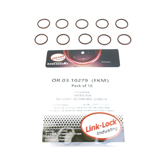 LINK-LOCK 10PCS OR.03.10279 カムシャフト調整およびクランクケースカバー用FKMバイトンOリングキット 04E906145A N91020001 9A700863800 32298274 AUDI-CADA CDNA CETA CAEA KTM-CAEB SEAT-CDND用