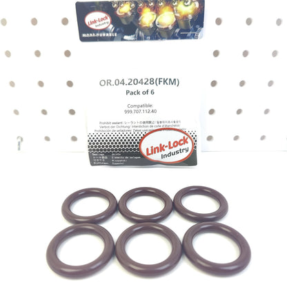 LINK-LOCK 6PCS OR.04.20428 FKM Viton Sealing O-Ring Kit of Oil Return Tube 999.707.112.40 for PORSCHE