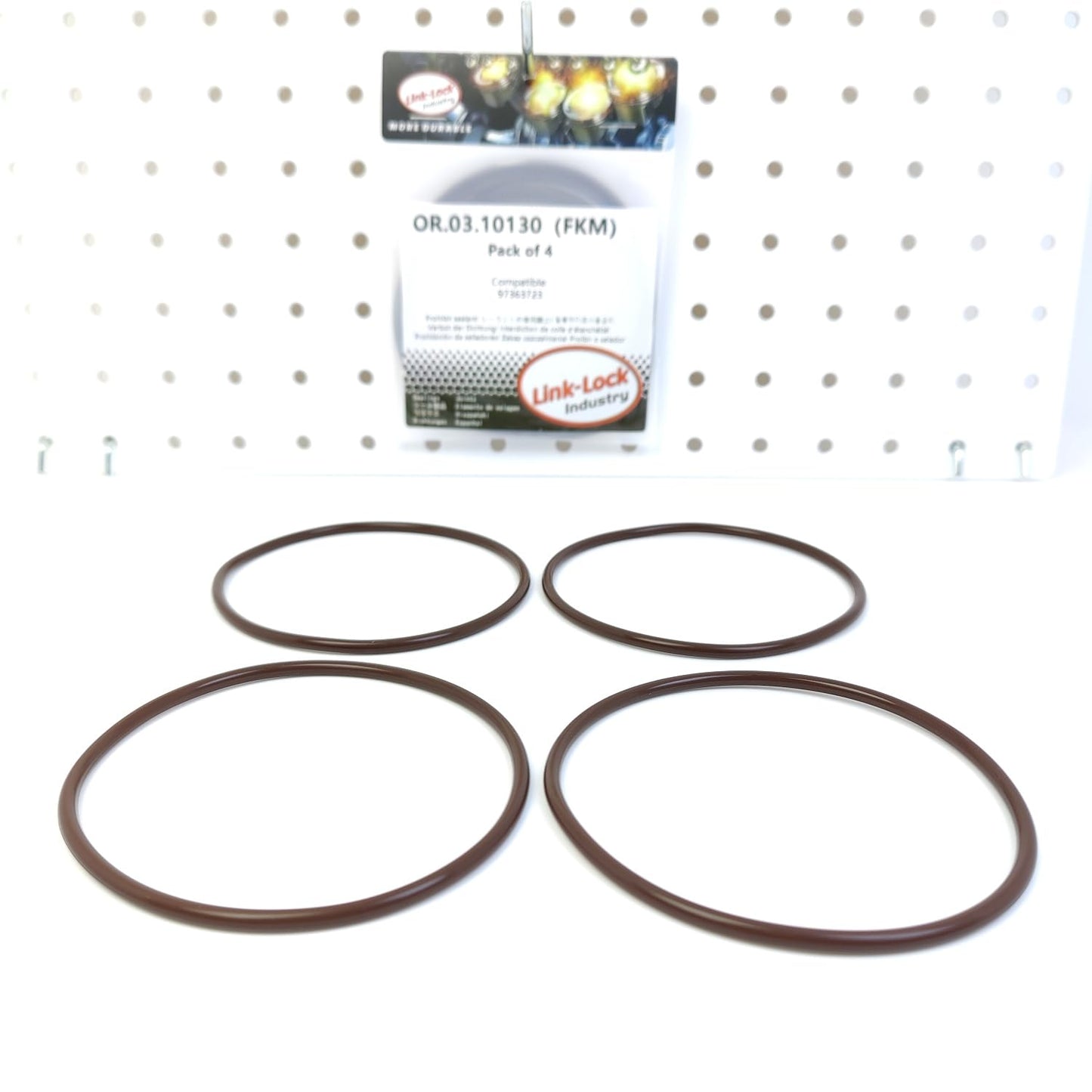 LINK-LOCK 4PCS OR.03.10130 FKM バイトンシーリングOリングキット 吸気マニホールドカバー用 97363723 CHEVROLET-LBZ LLY LMM用 GMC-LBZ LLY LMM用