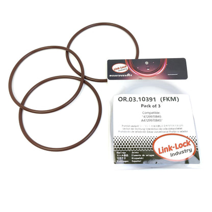 LINK-LOCK 3PCS OR.03.10391 FKM Viton Sealing O-Ring Kit of Timing Gear Chamber Cover 4729970845 A4729970845 For MERCEDES-BENZ-OM470 OM471 OM472