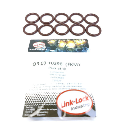 LINK-LOCK 10PCS OR.03.10298 クランクケース換気装置用FKMバイトンOリングキット 99970763540 PAF008085 750226 ポルシェ-DCHA MA1.04 DCKA MA1.70 MAB.03用