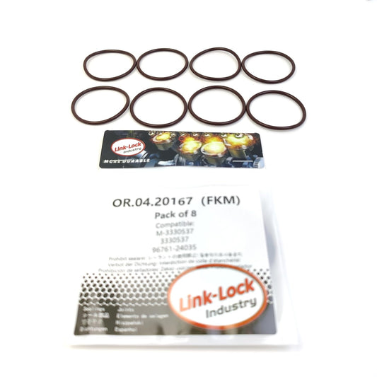 LINK-LOCK 8個 OR.04.20167 FKMバイトン製シーリングOリングキット ウォーターポンプ用 M-3330537 3330537 96761-24035 CUMMINS用 TOYOTA用