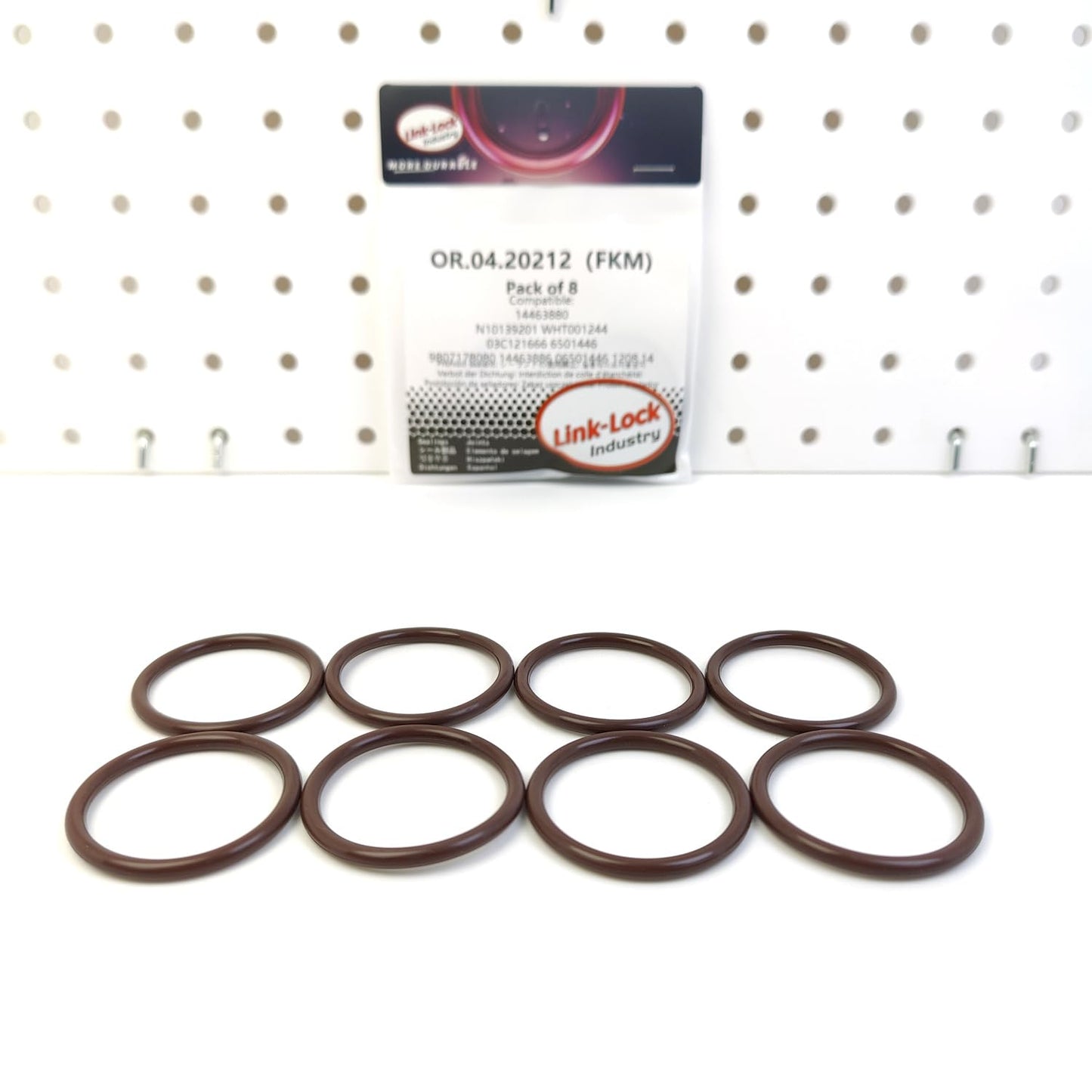 LINK-LOCK 8PCS OR.04.20212 FKM Viton Sealing O-Ring Kit of Coolant Pipe 14463880 N10139201 WHT001244 03C121666 6501446 9807178080 14463886 06501446 1208.14 for ALFA ROMEO for AUDI for CHRYSLER