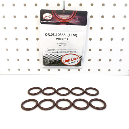 LINK-LOCK 10PCS OR.03.10355 FKM Viton Sealing O-Ring Kit of Fuel Pipe 4965731 For QSX15-560 For KAMAZ-ISX-530