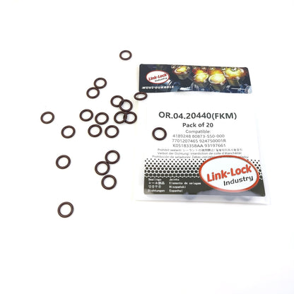 LINK-LOCK 20PCS OR.04.20440 FKM Viton Sealing O-Ring Kit of Refrigerant Line 4189248 80873-S50-000 7701207465 924750001R K05183358AA 93197661 for AUDI for VW for SKODA for FORD for HONDA for FIAT
