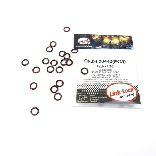 LINK-LOCK 20PCS OR.04.20440 FKMバイトンシーリングOリングキット 冷媒ライン用 4189248 80873-S50-000 7701207465 924750001R K05183358AA 93197661 AUDI VW SKODA FORD HONDA FIAT用