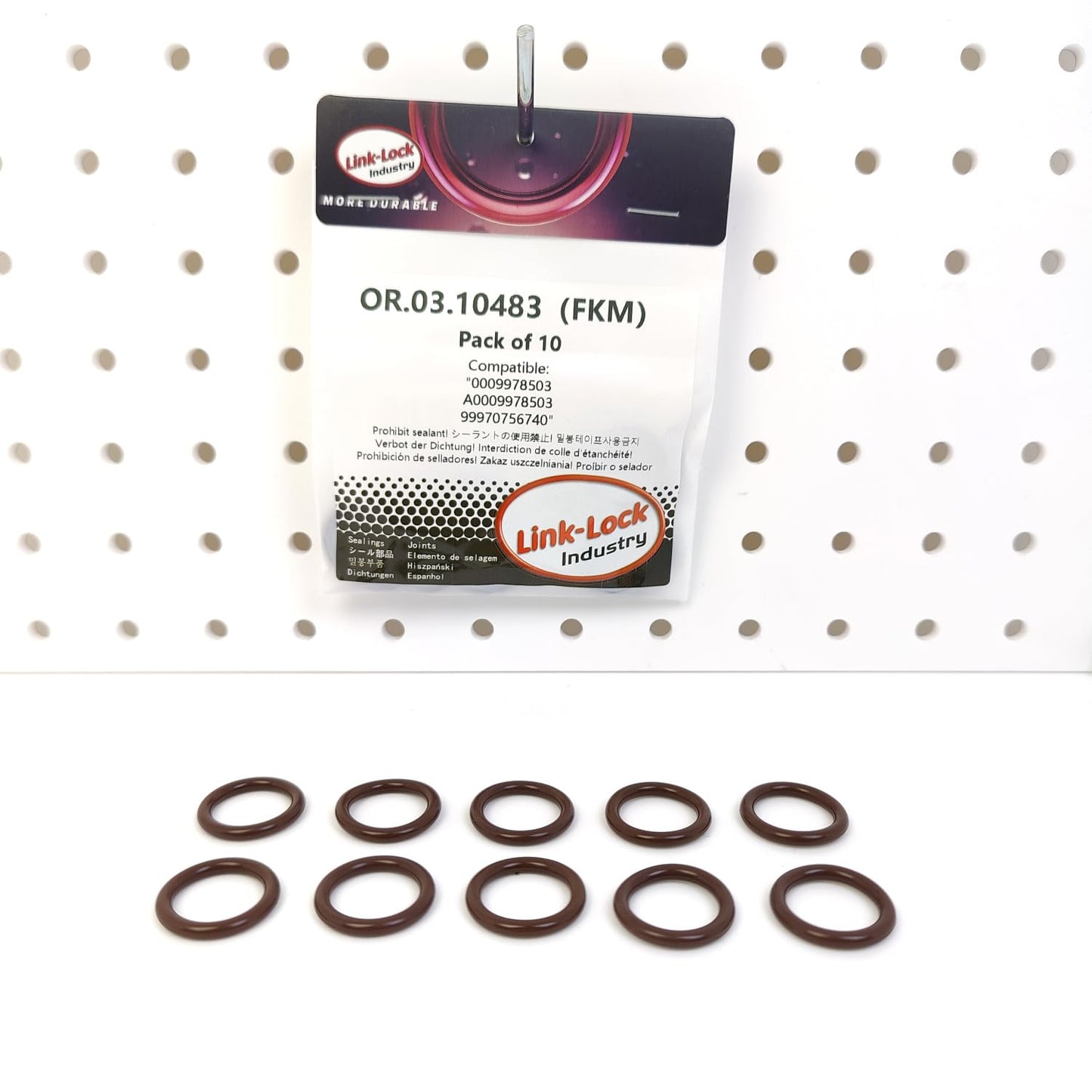 LINK-LOCK 10PCS OR.03.10483 FKM Viton Sealing O-ring Kit of Intake manifold 0009978503 A0009978503 99970756740 For PORSCHE For MERCEDES-BENZ