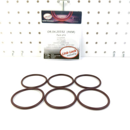 LINK-LOCK 6PCS OR.04.20332 FKM Viton Sealing O-Ring Kit of Thermostat WHT007713 11537584829 5264599 A0009976109 for AUDI for BMW for FORD for MERCEDES-BENZ