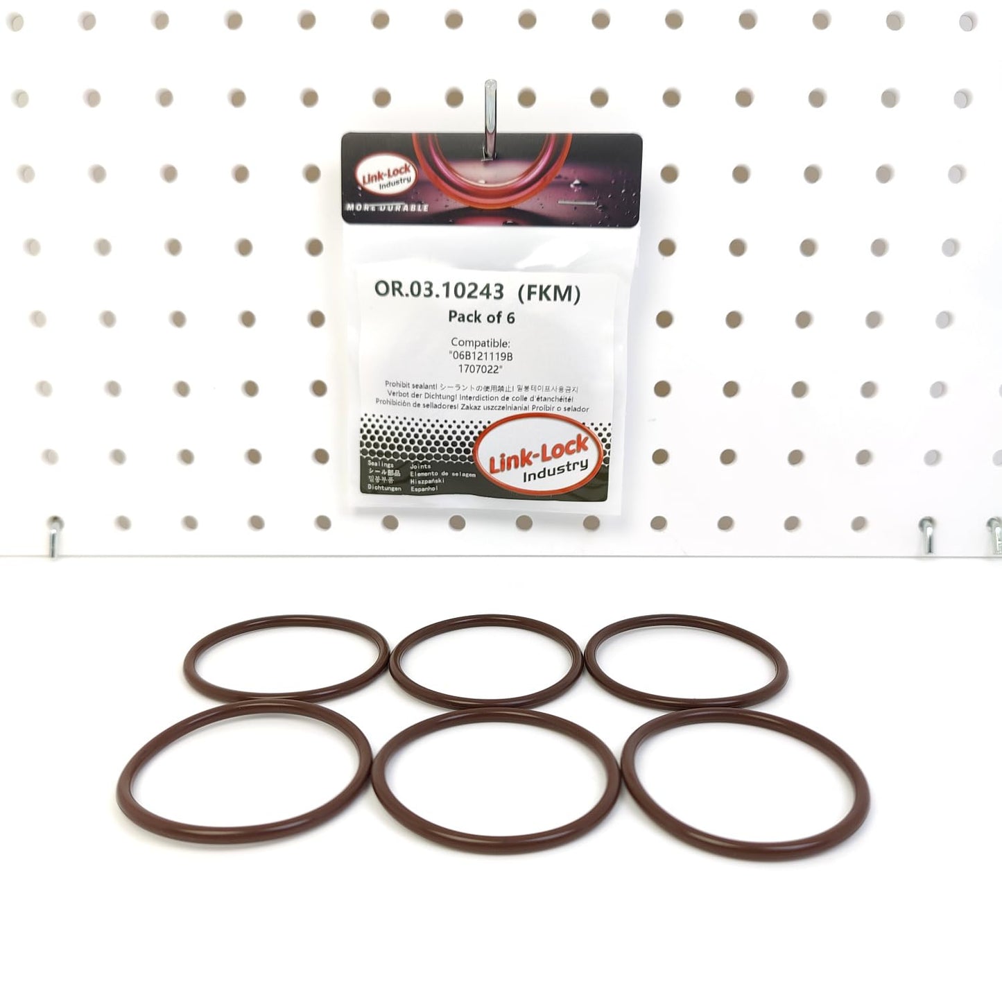 LINK-LOCK 6PCS OR.03.10243 FKM Viton Sealing O-Ring Kit of Thermostat housing 06B121119B 1707022 For AUDI-ALT AXW BHZ ALZ AXX BKB AMB BEX For SKODA-BLR For VW-ALT BWA