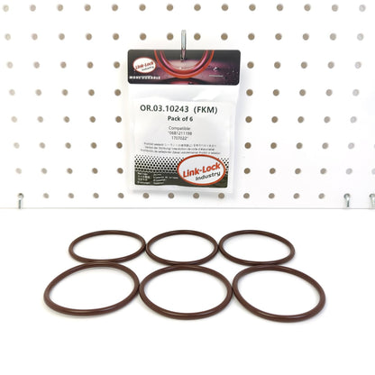 LINK-LOCK 6PCS OR.03.10243 FKM Viton Sealing O-Ring Kit of Thermostat housing 06B121119B 1707022 For AUDI-ALT AXW BHZ ALZ AXX BKB AMB BEX For SKODA-BLR For VW-ALT BWA