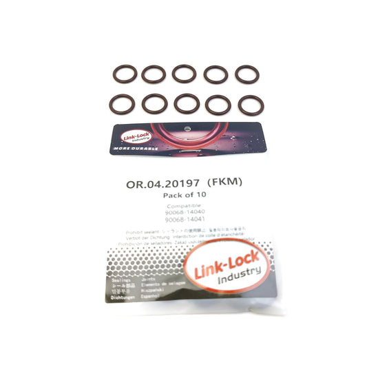 LINK-LOCK 10個 OR.04.20197 FKMバイトンシーリングOリングキット カムタイミングオイルコントロールバルブ90068-14040 90068-14041用 TOYOTA用