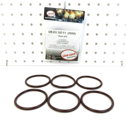 LINK-LOCK 6PCS OR.03.10111 FKM Viton Sealing O-Ring Kit Of Thermostat 1336568 90067930 947381-0 034824 For VOLVO-B27E B28A For CHEVROLET-C30NE LF1 For TOYOTA-C30NE