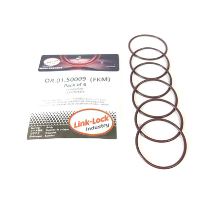 LINK-LOCK 6PCS FKM Viton OR.01.50009 high-pressure fuel pump O-RING gasket 13517804377 for BMW N47 N57 B37 B47 B57