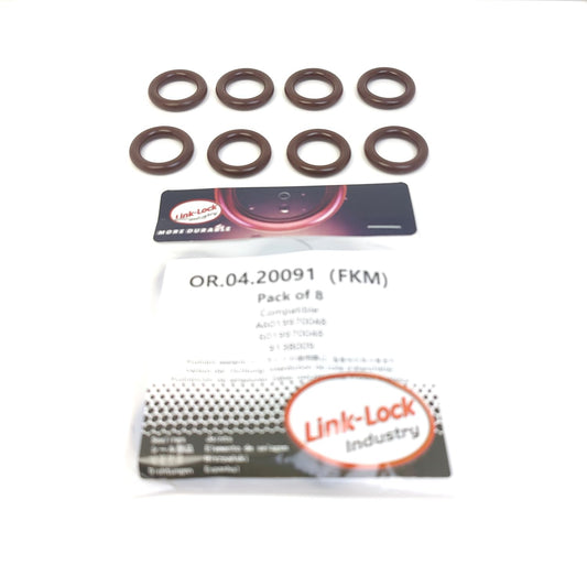 LINK-LOCK 8PCS OR.04.20091 FKMバイトンシーリングOリングキット 排気熱交換器 A6019970048 6019970048 9138009 メルセデス・ベンツ用 サーブ用