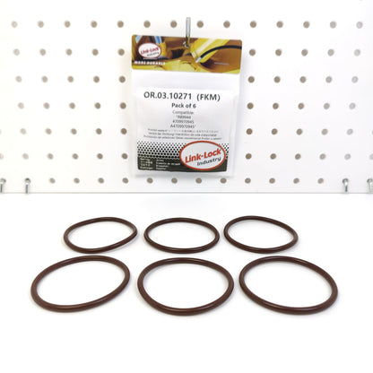 LINK-LOCK 6PCS OR.03.10271 FKM バイオトンシーリングOリングキット ウォーターポンプ用 R89944 4709970945 A4709970945 メルセデスベンツ M936 M933 M934 M935用 4045