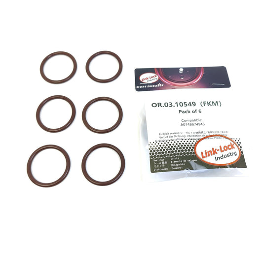 LINK-LOCK 6PCS OR.03.10549 FKM Viton Sealing O-Ring Kit of Intake manifold A0149974945 For MERCEDES-BENZ